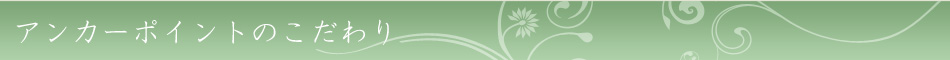 アンカーポイントのこだわり